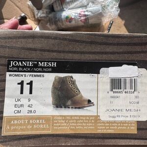 Sorel Joanie Mesh Ankle Boots - Black and Brown